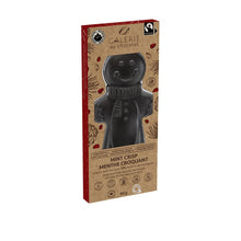 Load image into Gallery viewer, Galerie Au Chocolat Dark Chocolate Mint Gingerbread Man Shaped Bar 80g