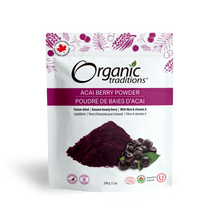 Load image into Gallery viewer, Organic Traditions Acai Berry Powder Cold Dried 100g