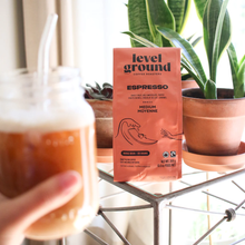 Load image into Gallery viewer, Level Ground Trading Espresso Medium Roast Organic Coffee Whole Bean 300g