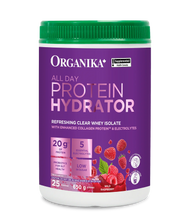 Load image into Gallery viewer, Organika All Day Protein Hydrator Wild Raspberry 650g