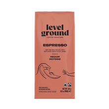 Load image into Gallery viewer, Level Ground Trading Espresso Medium Roast Organic Coffee Whole Bean 300g
