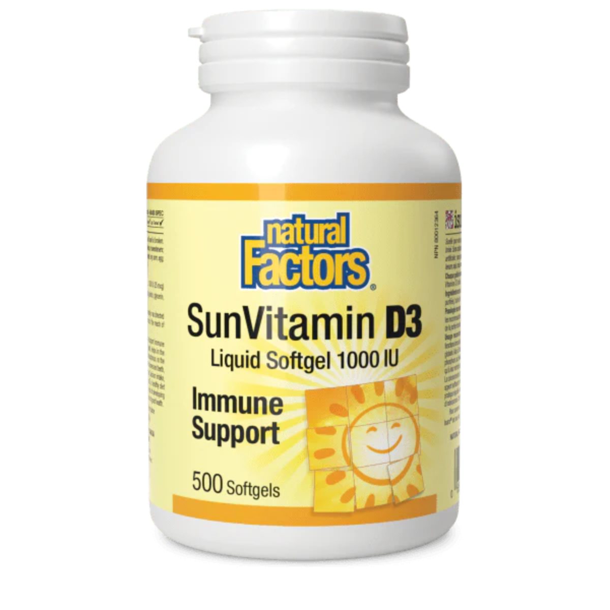 Natural Factors Vitamin D3 1000 IU 500 Softgels