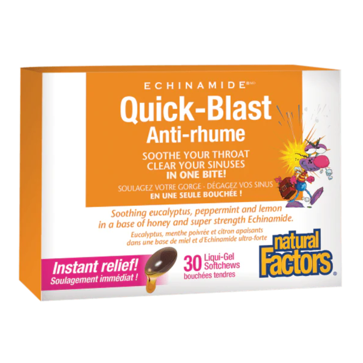 Natural Factors Quick-Blast Echinamide 30 Softchews