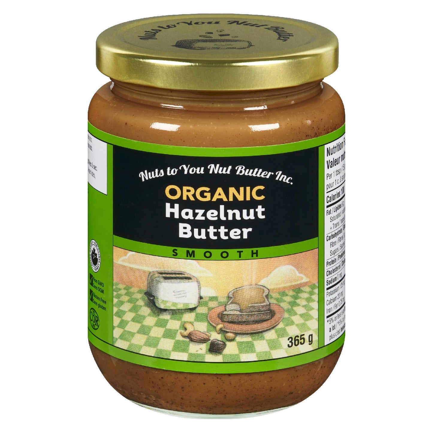 Nuts To You Organic Hazelnut Butter Smooth 365g
