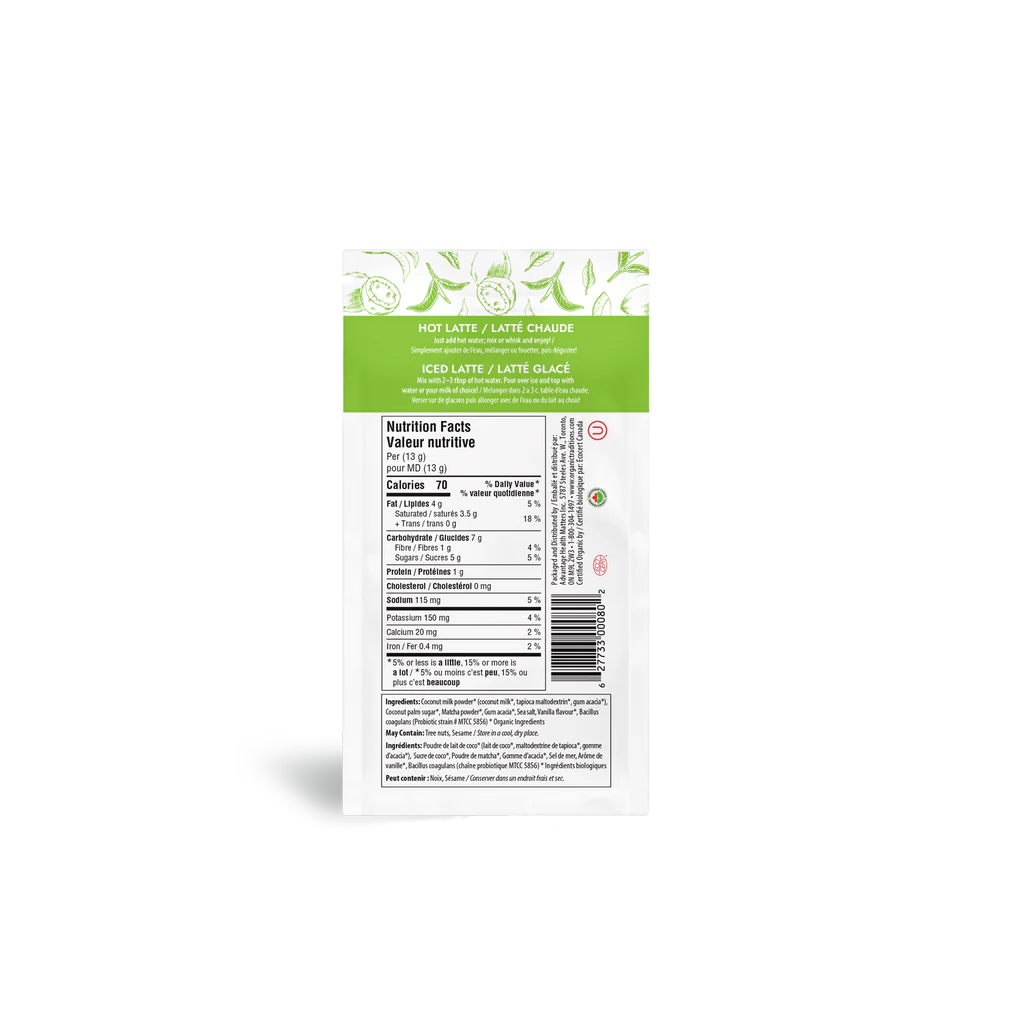 Organic Traditions Matcha Latte Single Serve single