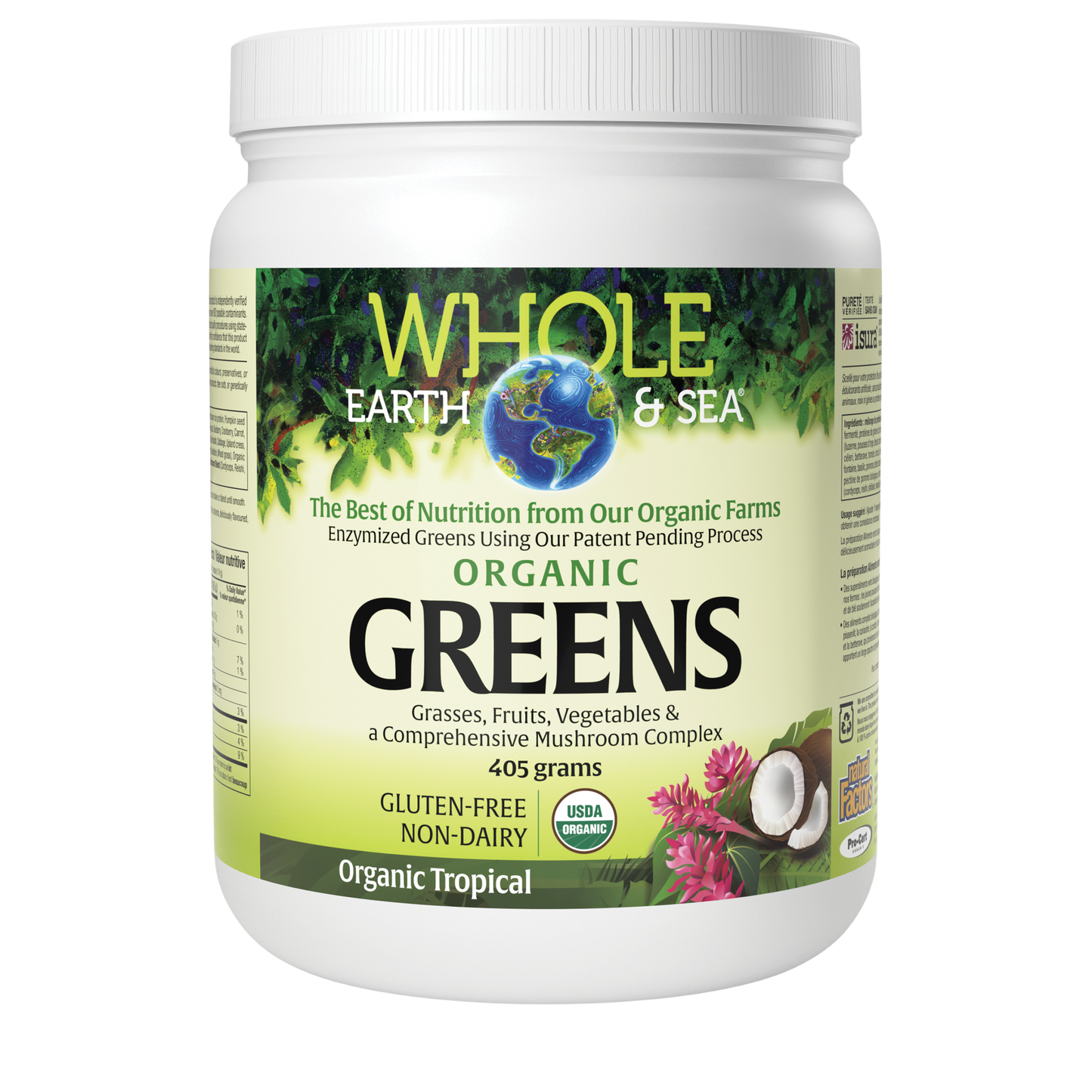 Whole Earth and Sea Fermented Greens Tropical 405g