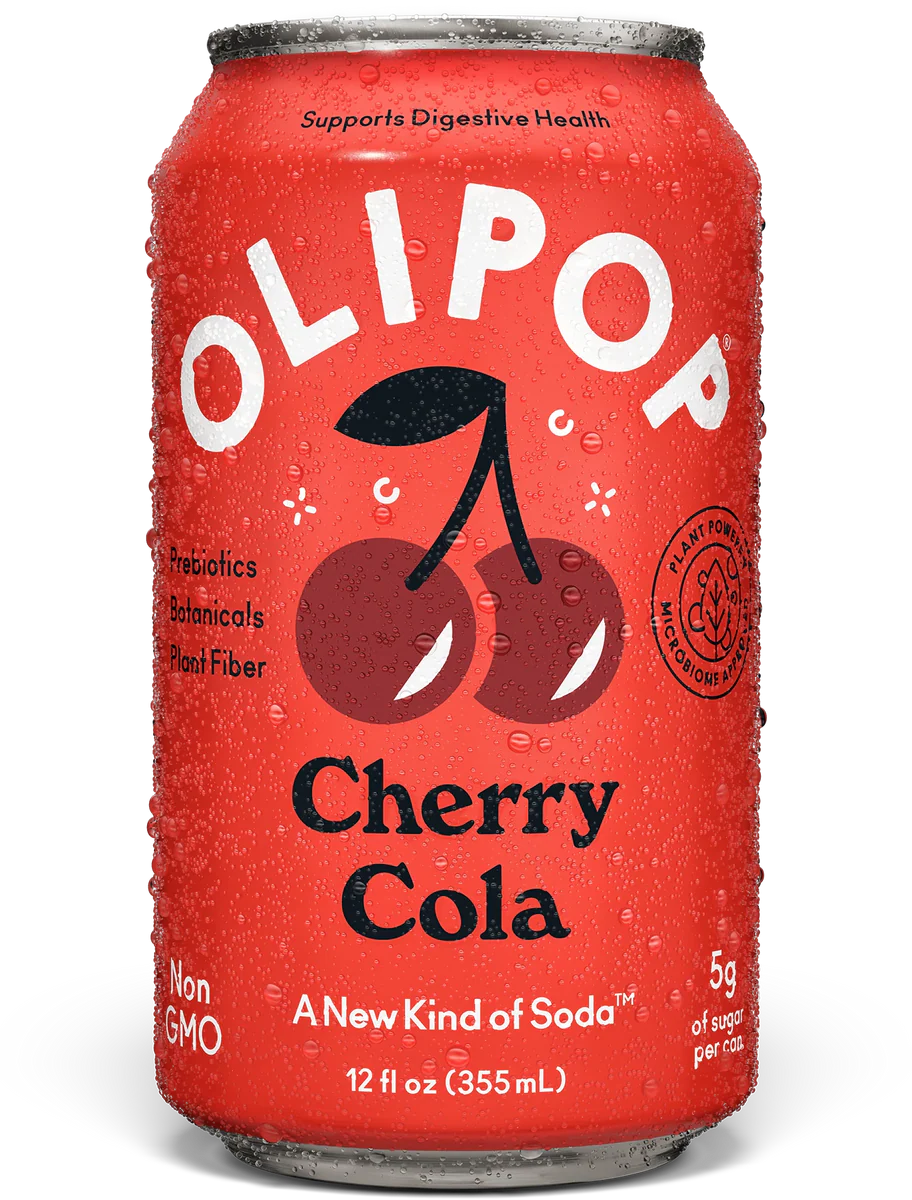 Olipop Cherry Cola Prebiotic Soda 355ml