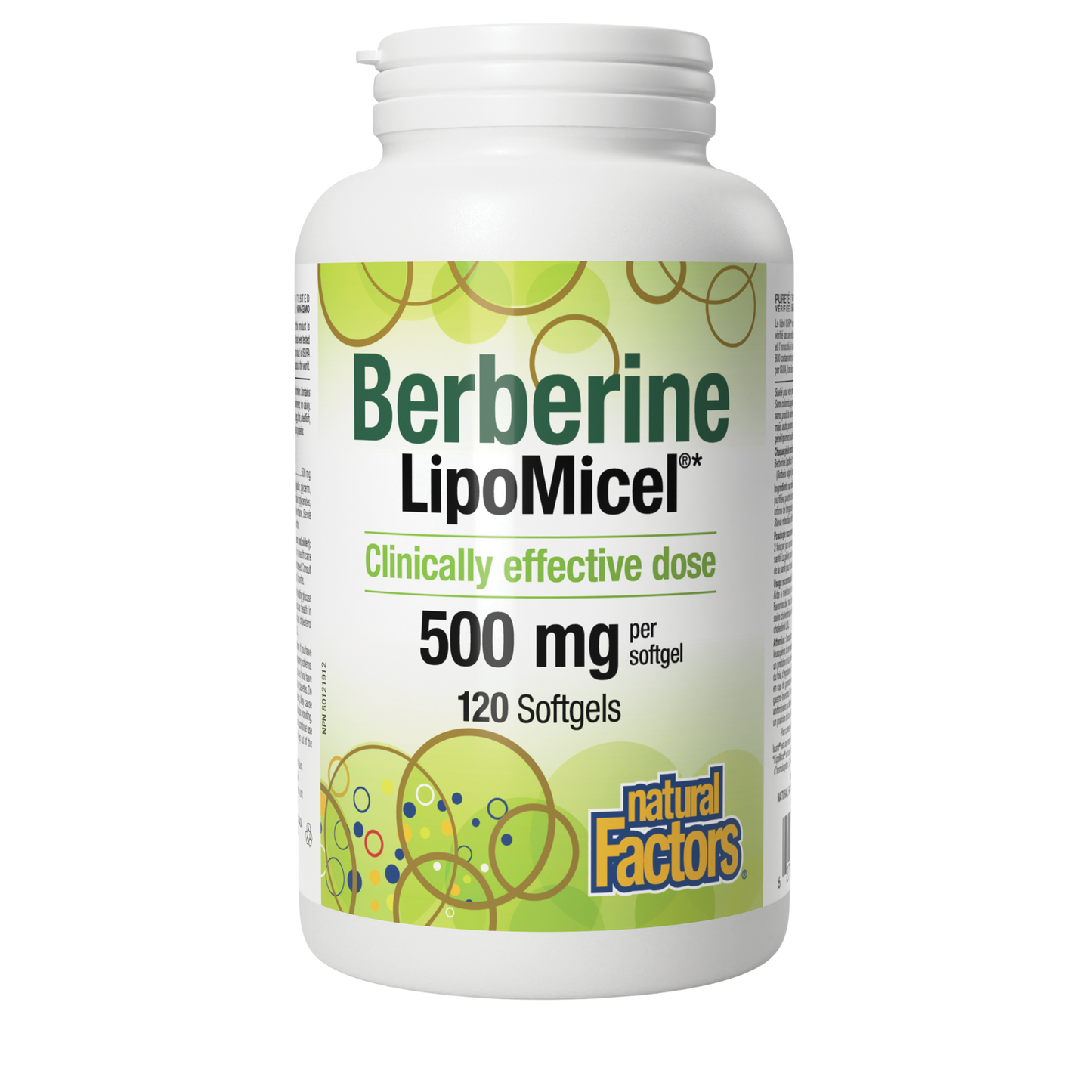 Natural Factors Berberine LipoMicel 120 Softgels