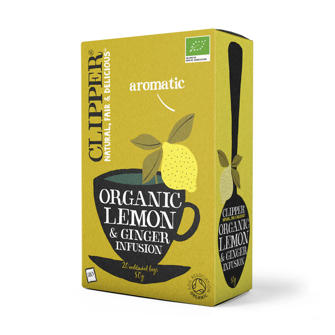 Clipper Organic Lemon & Ginger Tea 50g