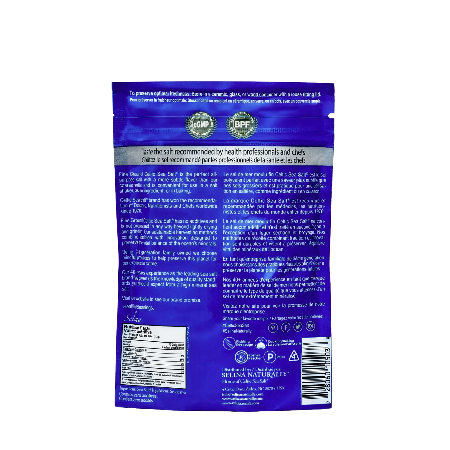 Celtic Sea Salt Fine Grind 113g