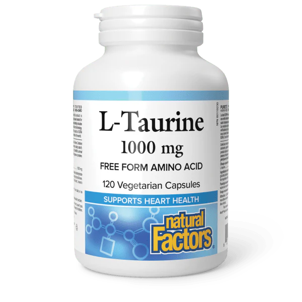 Natural Factors L-Taurine 1000mg 120vcaps