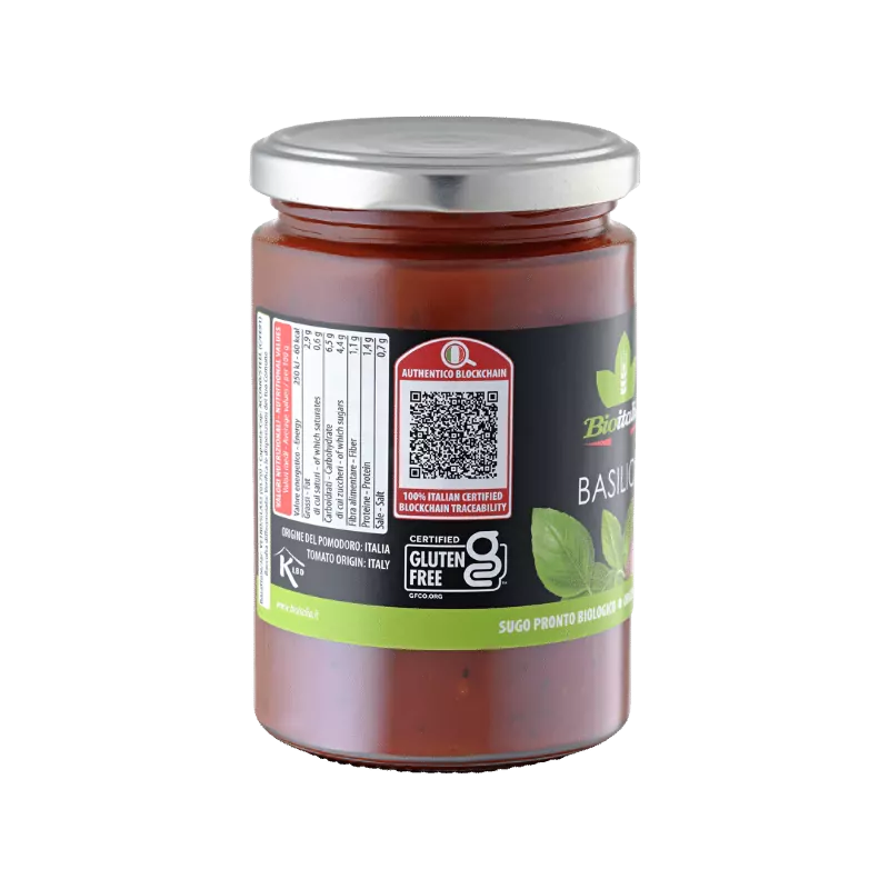 Bioitalia Organic Basilico Basil Pasta Sauce 358ml