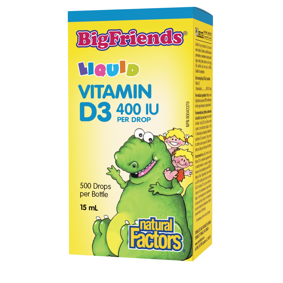 Natural Factors Big Friends Vitamin D 400 IU Drops 15ml