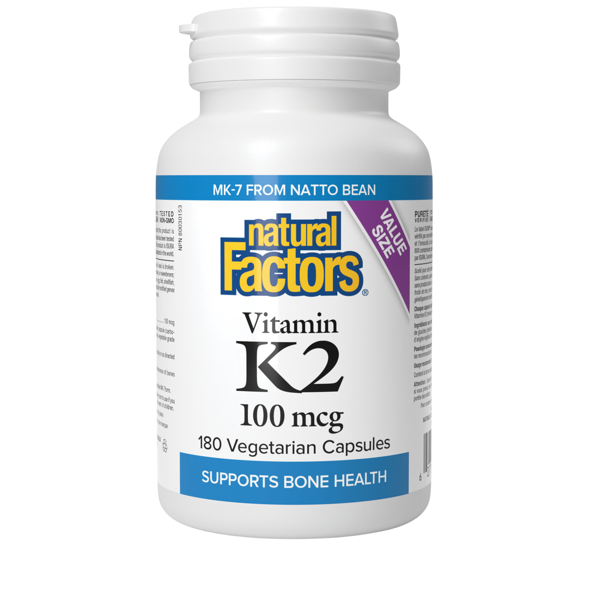 Natural Factors Vitamin K2 100mcg 180 Softgels