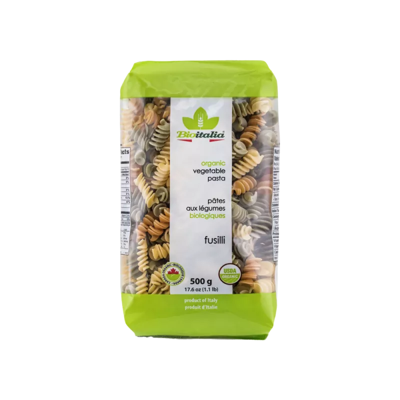 Bioitalia Organic Fusilli Tricolor Pasta 500g
