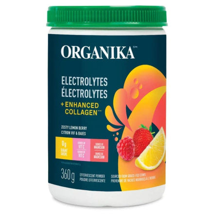 Organika Electrolytes Collagen Zesty Lemon Berry 360g