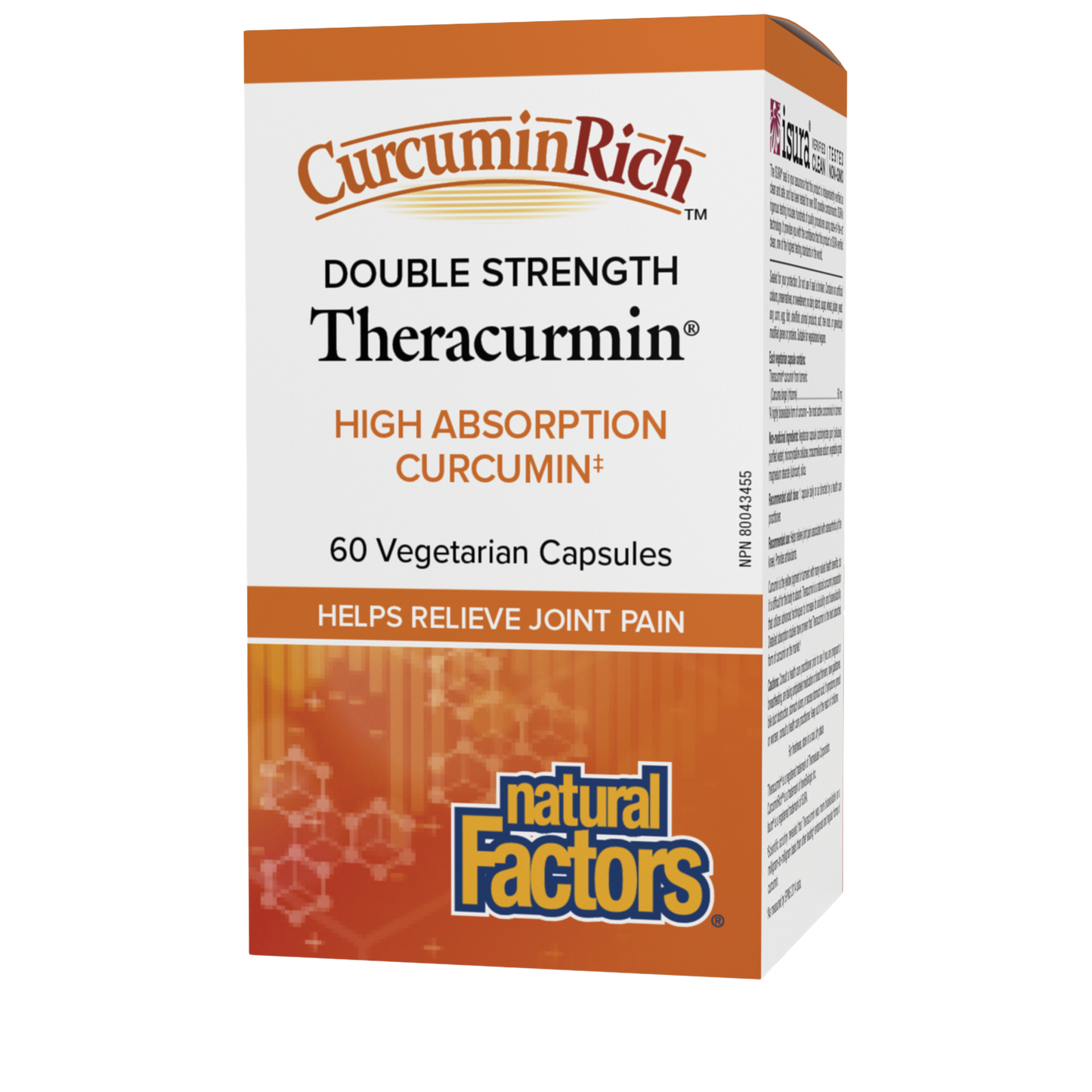 Natural Factors Theracurmin Double Strength 60mg 60 Vegetarian Capsules