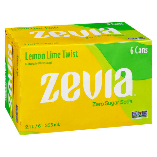 Zevia Lemon Lime Twist 355ml 8 pack
