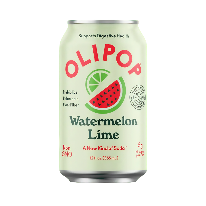 Olipop Watermelon Lime Prebiotic Soda 355ml