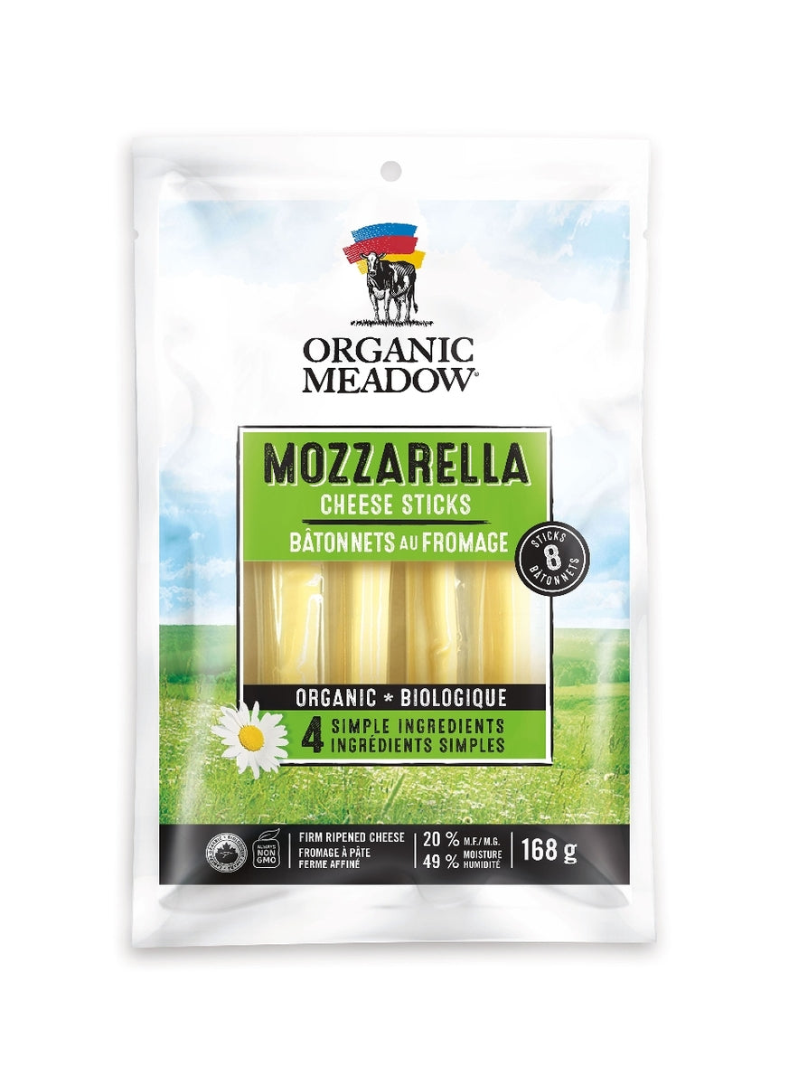 Organic Meadow Organic Mozzerella Cheese Sticks 168g