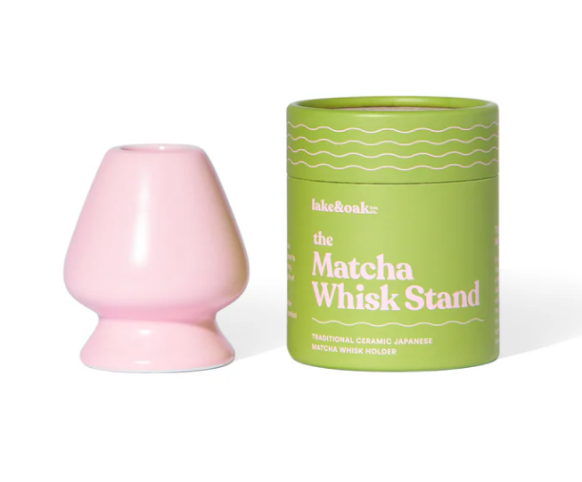 Lake & Oak Pink Matcha Whisk Stand