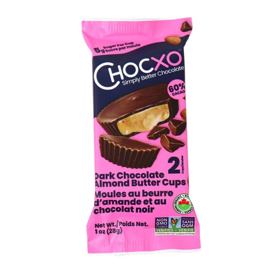 ChocXo Dark Chocolate Almond Butter Cups 28g 2pk