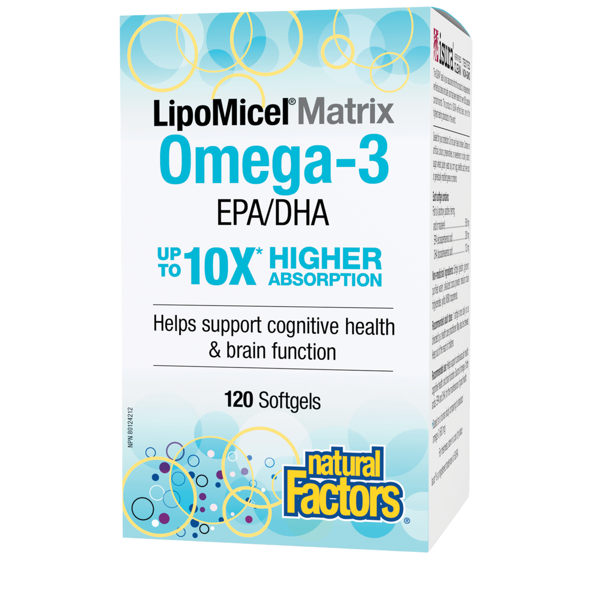 Natural Factors LipoMicel Matrix Omega-3 500mg 120 Softgels