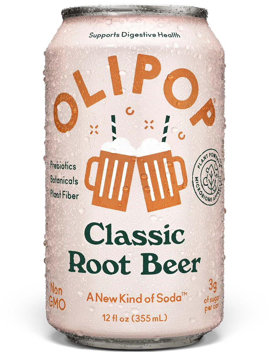 Olipop Classic Root Beer Prebiotic Soda 355ml