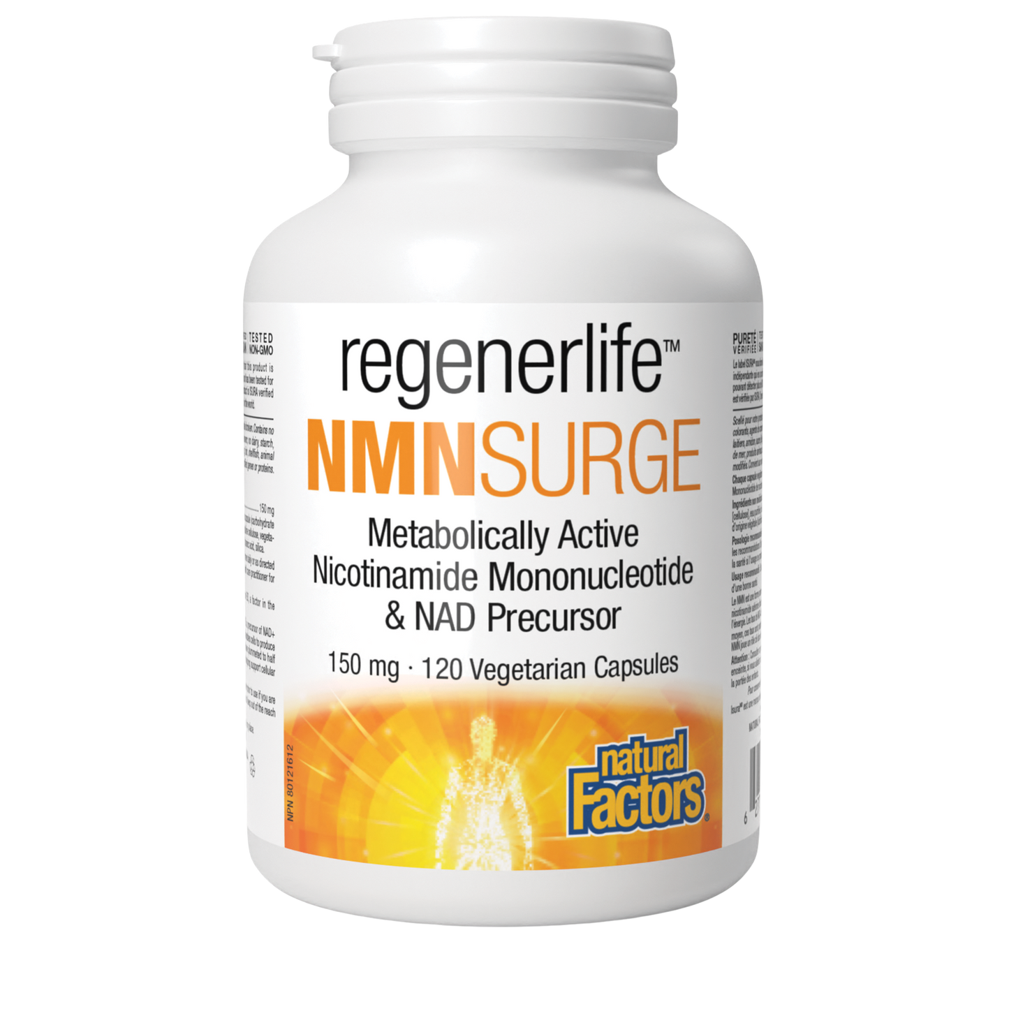 Natural Factors RegenerLife NMN Nicotinamide Mononucleotide 150mg 120vegetarian capsules