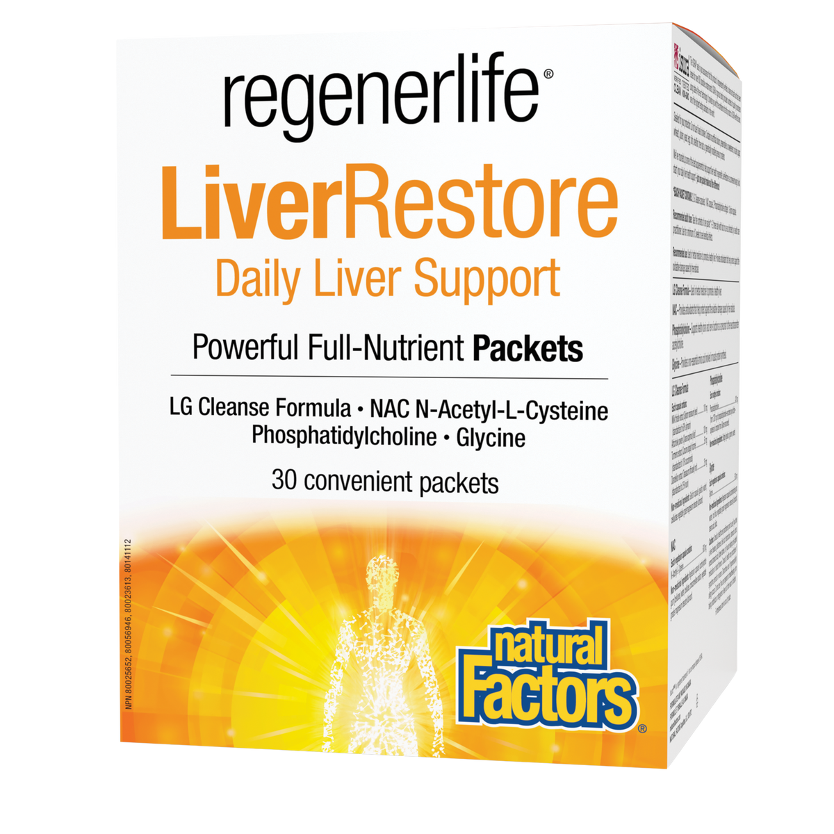 Natural Factors Regenerlife Liver Restore Kit 30 Cello Packs