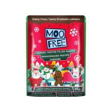Load image into Gallery viewer, Moo Free Caramel Festive Filled Shapes 65g
