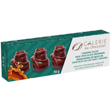 Load image into Gallery viewer, Galerie Artisan Milk Choc and Caramel Snowmen 70g