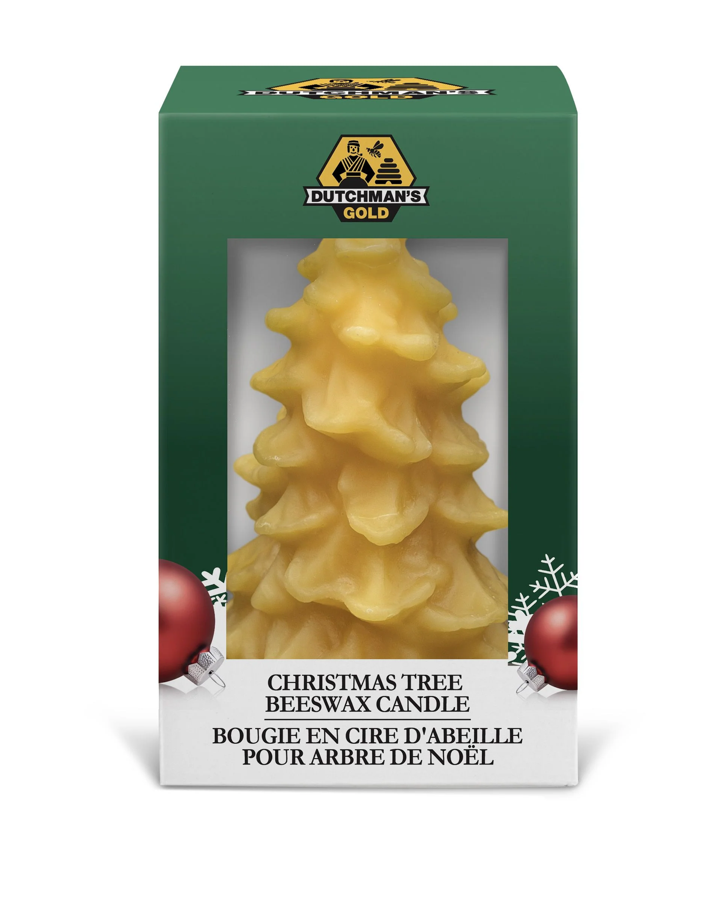 Dutchmans's Gold Christmas Tree Beeswax Candle 150g