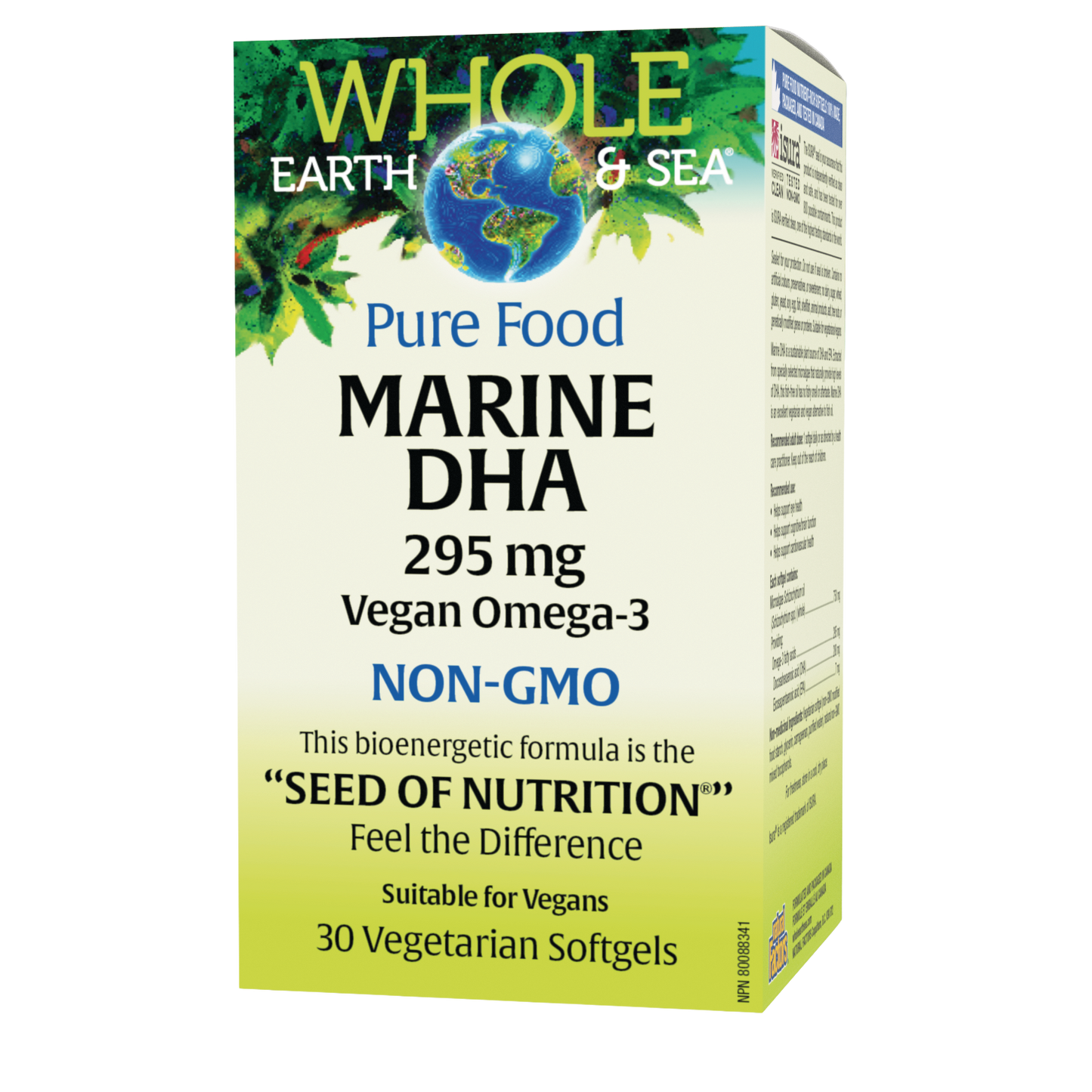 Whole Earth and Sea Marine DHA Vegan Omega 3 30 Softgels
