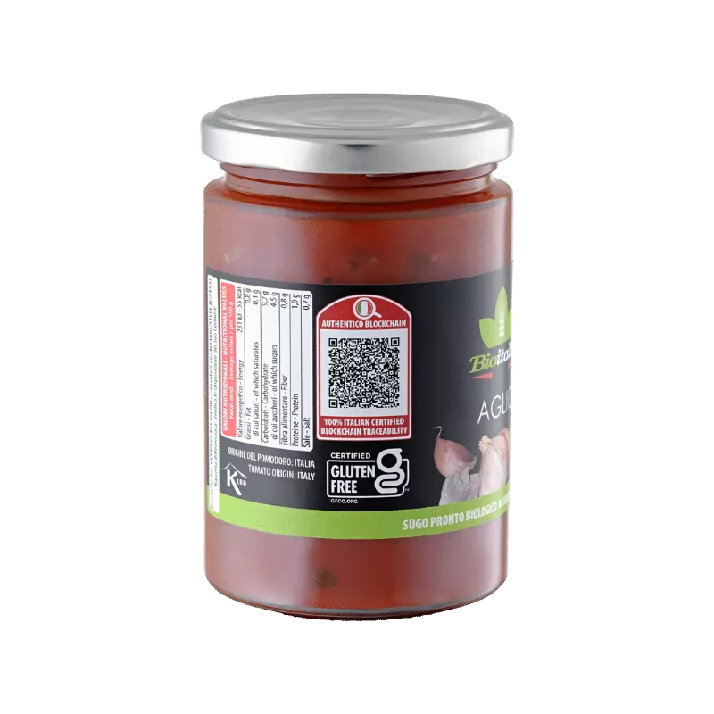 Bioitalia Aglio Organic Garlic Tomato Sauce 660g