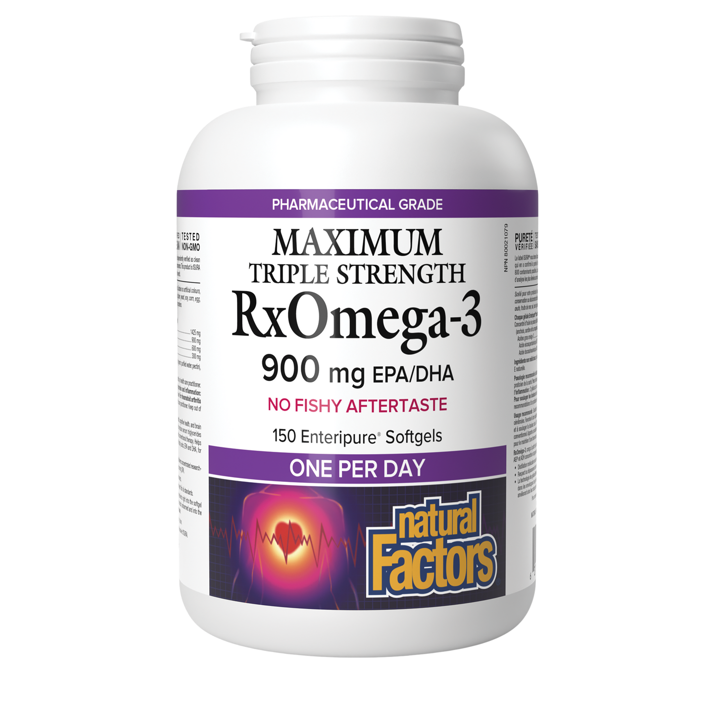 Natural Factors Rx Omega-3 Maximum Triple Strength 900 mg 150 Softgels