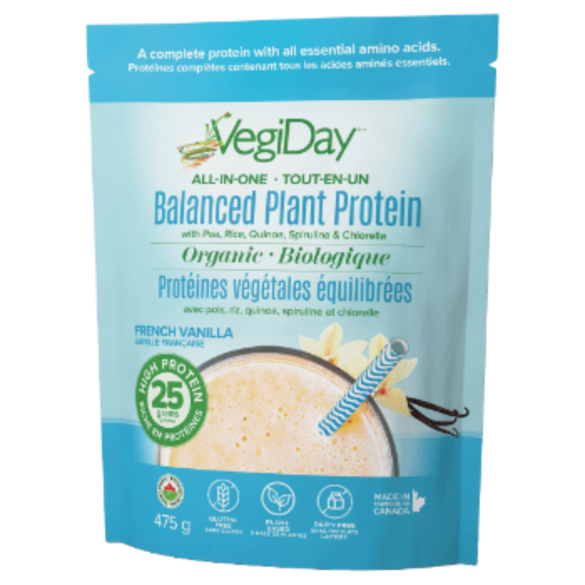 VegiDay All in One Plant Protein Vanilla Bag 475g