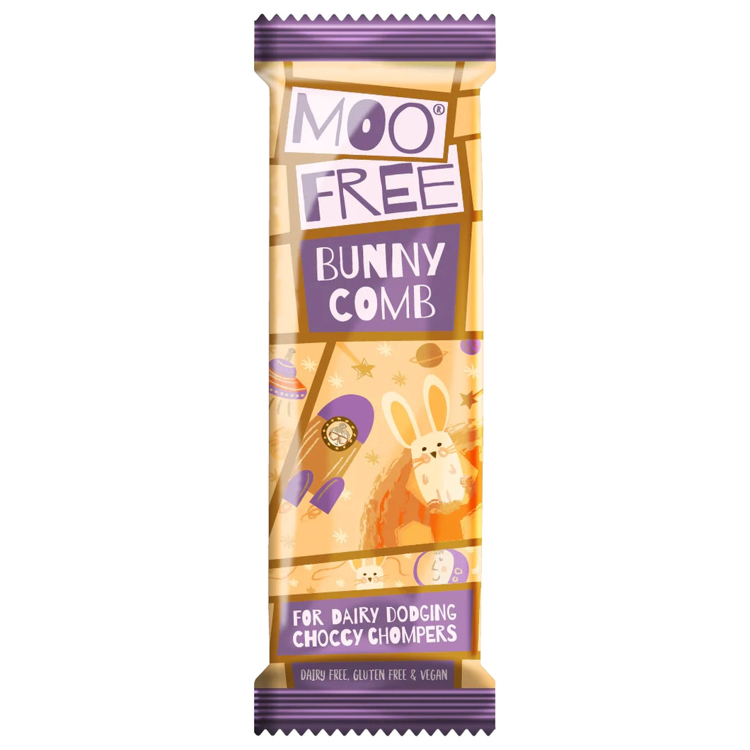 Moo Free Mini Bunnycomb Chocolate Bar 20g