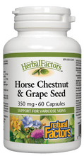 Load image into Gallery viewer, Natural Factors Horse Chestnut and Grapeseed 60 Capsules