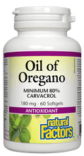 Load image into Gallery viewer, Natural Factors Oil of Oregano 180mg 60 Softgels