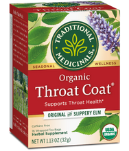 Load image into Gallery viewer, Traditional Medicinals Organic Throat Coat Tea With Slippery Elm 16 Bags