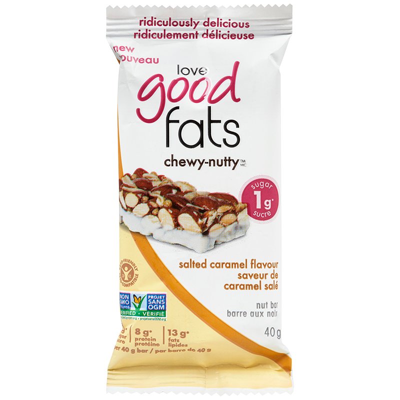 Love Good Fats Chewy Nutty Salted Caramel Bar 40g