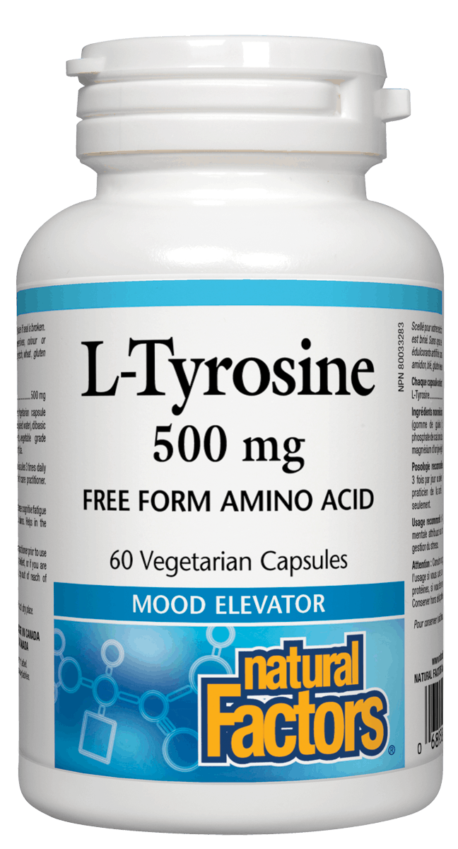 Natural Factors L-Tyrosine 500mg 60 Vegetable Capsules