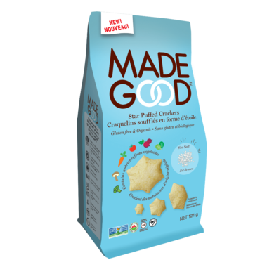 Made Good Puffed Crackers Star Puffed Sea Salt Crackers 121g