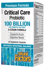 Load image into Gallery viewer, Natural Factors Critical Care Probiotic 100 Billion 30 Vegetarian Capsules
