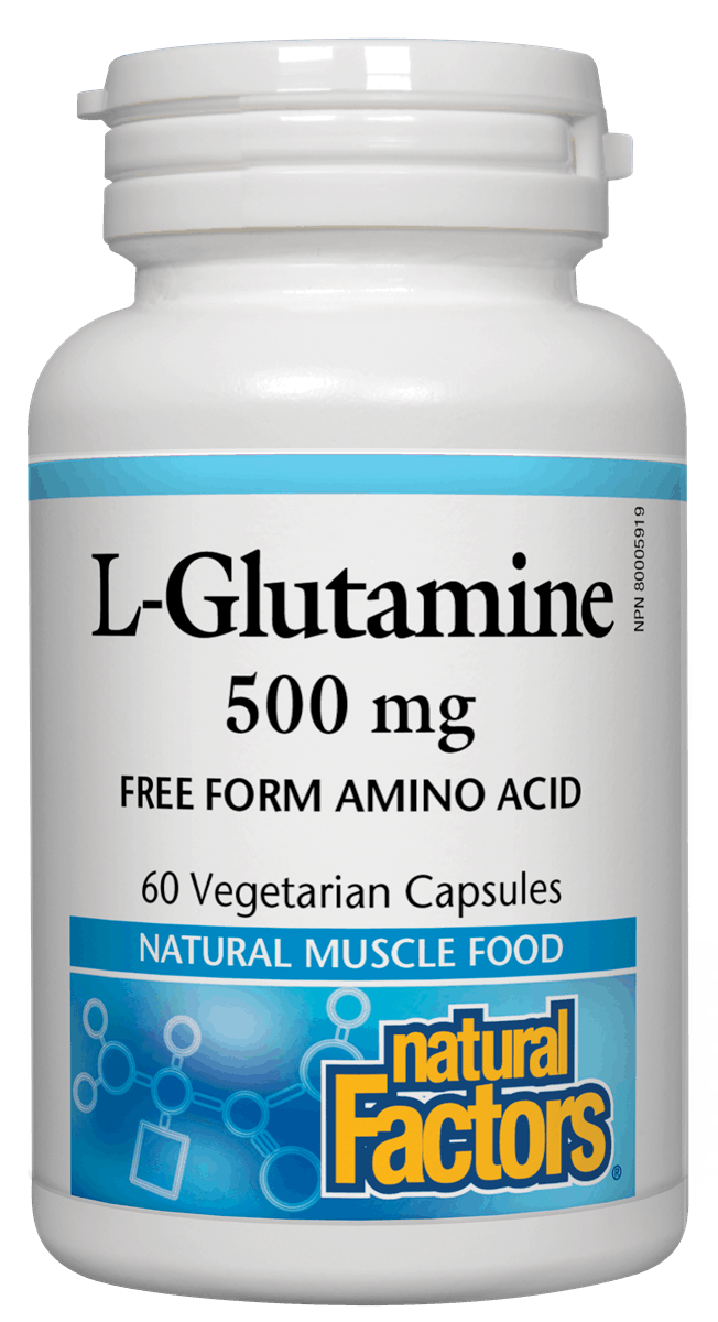 Natural Factors L-Glutamine 500mg 60 Vegetarian Capsules