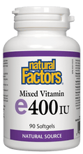 Load image into Gallery viewer, Natural Factors Mixed Vitamin E 400IU 90 Softgels