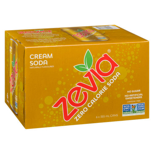 Zevia Cream Soda 355ml 6 Pack