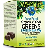 Whole Earth & Sea Organic Vegan Greens Protein Bar 15g 6 pack