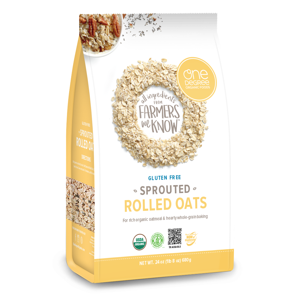 One Degree Sprouted Organic Rolled Oats 680g